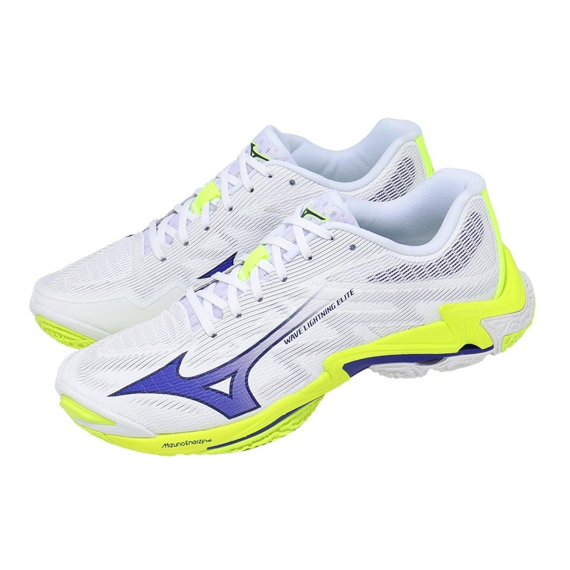 Mizuno Wave Lightning Elite White Blue Yellow Men Volleyball Shoes V1GA2600-39
