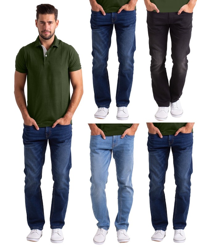 Men’s Knit Denim Jeans Slim Fit Stretch Pant