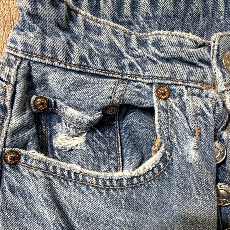 American Eagle Women's Size 0 Light Wash High-Rise Distressed Jeans gallery