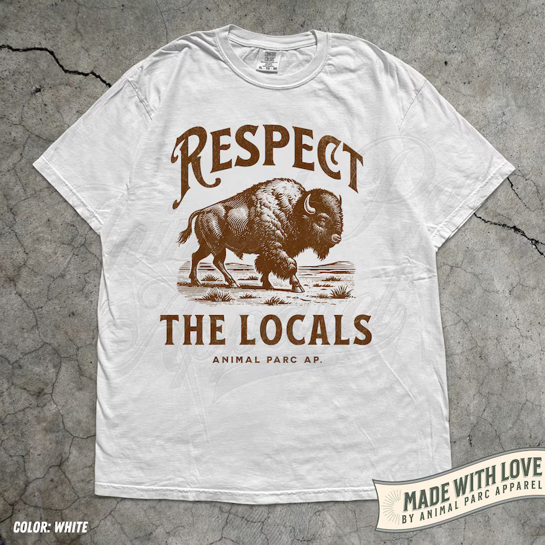 Bison Buffalo Vintage Cowboy Animal Comfort Tee gallery