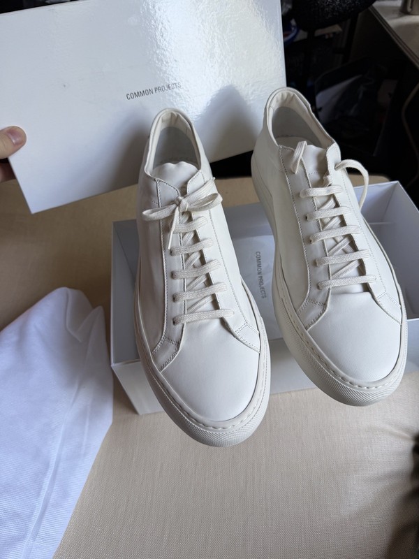 Common Projects Achilles White Leather Sneakers Size 47 EU / 14 US NEW w/ Box