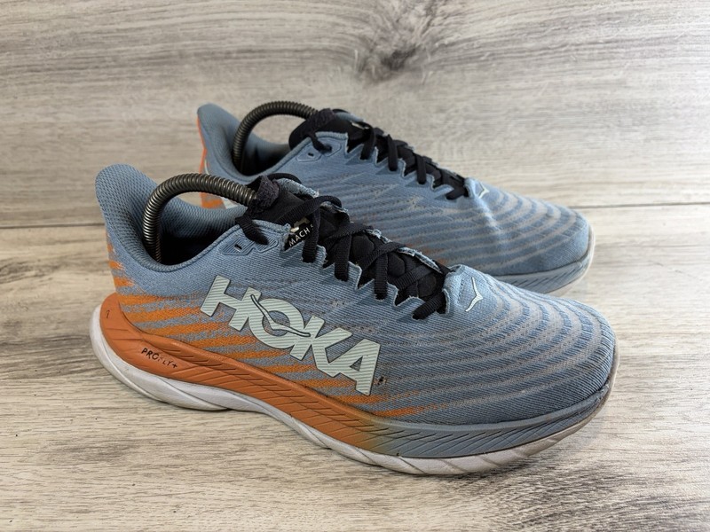 Hoka One One Mach 5 Men’s Running Shoes Blue Orange 1127893 MSPBL Size 8D