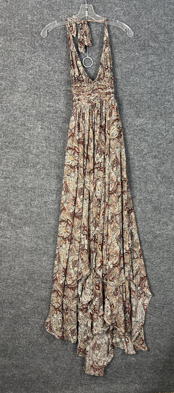Retrofete Rasha Dress Size Small Floral Maxi Halter Neck Bohemian Flowy
