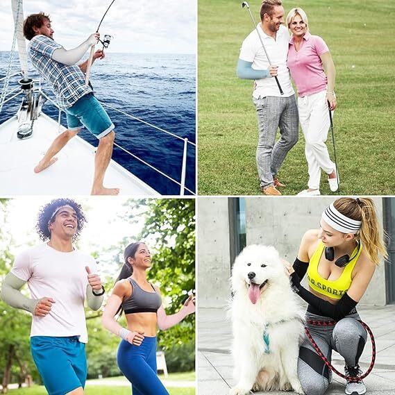 Cooling Arm Sleeves Compression Cover UV Sun Protection Sports For Men Women US gallery