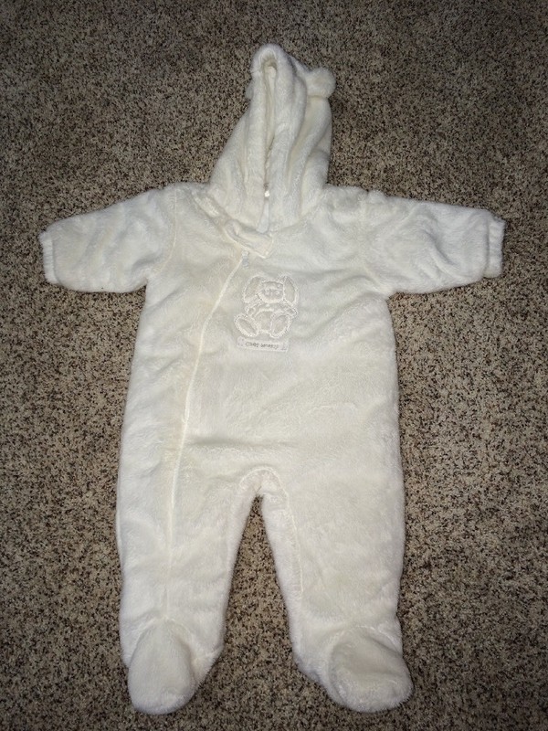 Next Baby Ivory One Piece Unisex Girls Boys Bunny Up To 3m 14 lbs or 6kgs Winter