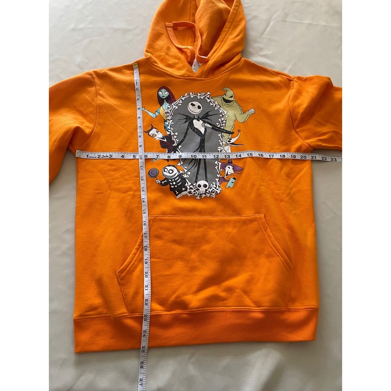 Disney Nightmare Before Christmas Orange Hoodie Jack Skellington Unisex L gallery