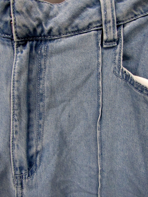 DKNY Center-Piped Wide-Leg Mid-Rise Jeans MSRP $99 Size 14 # 19B 1103 Blm gallery