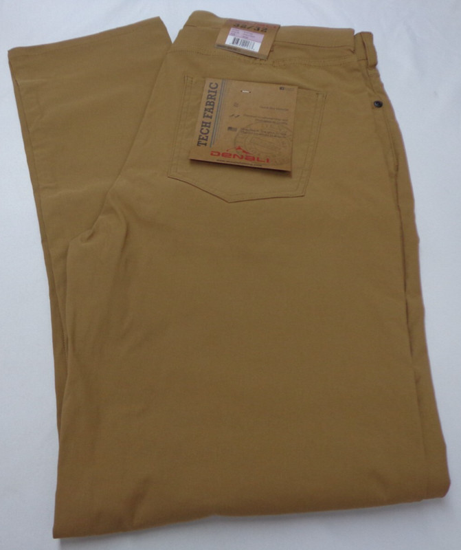 DENALI Moccasin Brown Tech Fabric Stretch Pants NWT 32/32 MSRP $54