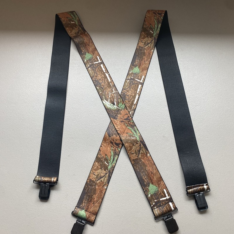 Adjustable Wide Suspenders Realtree Elastic Camouflage Hardwoods Made In USA gallery