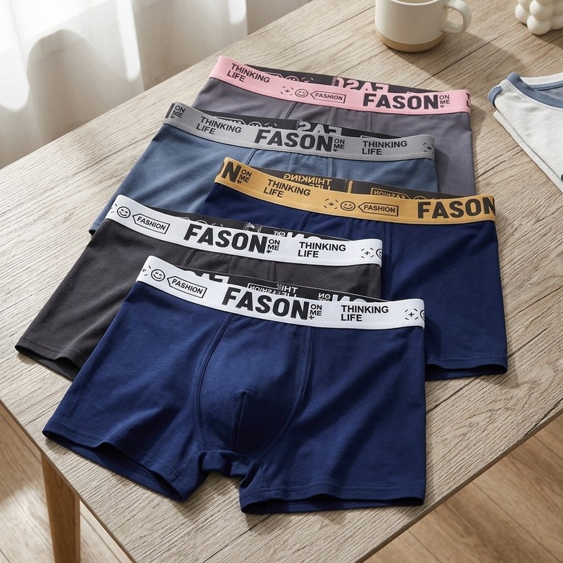 5Pcs Men's Boxer Briefs Soft Breathable Summer Underwear S-XXL gallery