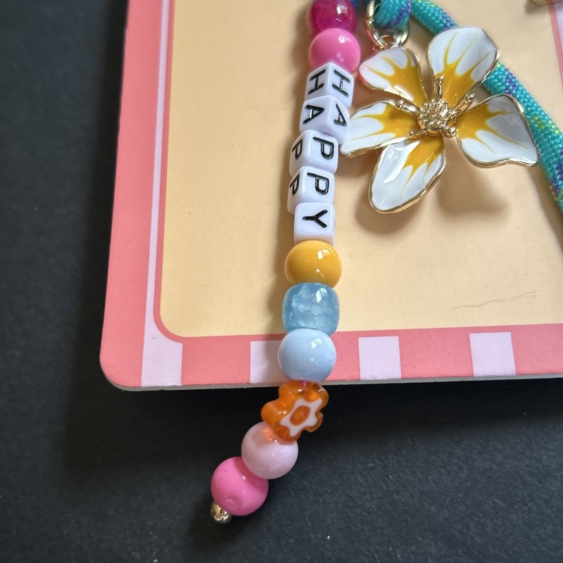 Piper K Tropical Palm Tree Be Happy Bag Charm Keychain gallery
