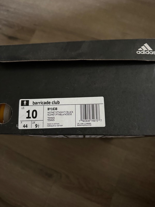Size 10 – Adidas Barricade Club Blue