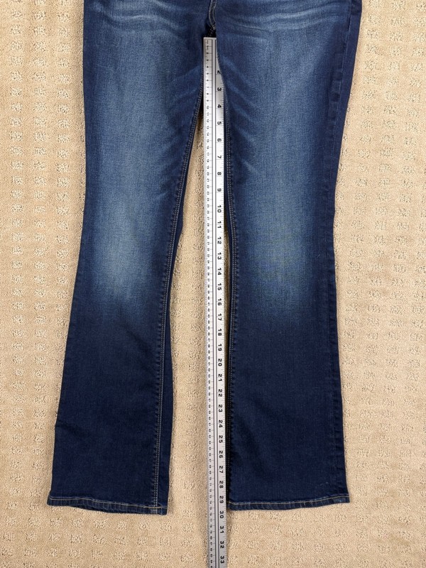 Womans Lucky Brand High Rise Boot Cut Blue Jeans Button Fly Size 6/26r #1067 gallery