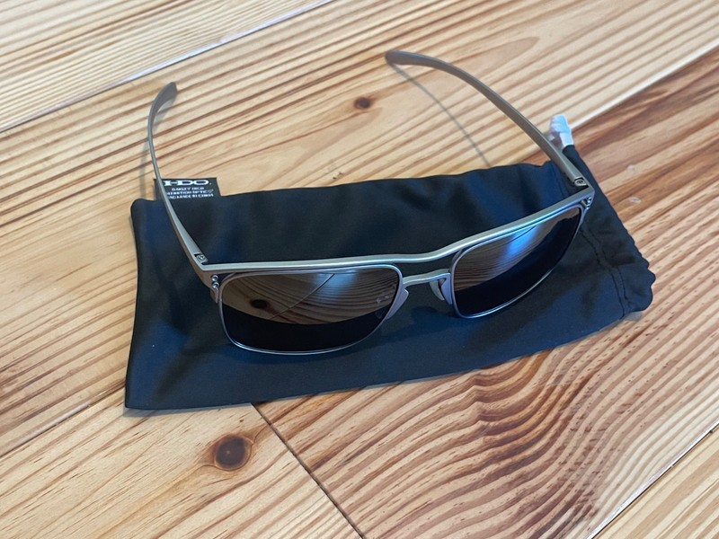 NEW Oakley OO6048 -2297 Holbrook TI Satin Chrome Frames w/ Prizm Black Lenses