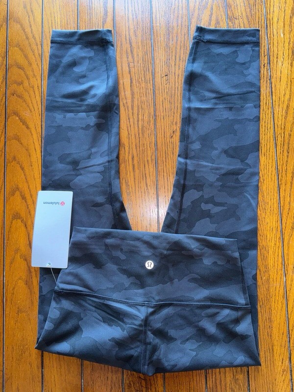 Lululemon Wunder Train High Rise 23” Heritage Camo Black Size 6 NWT