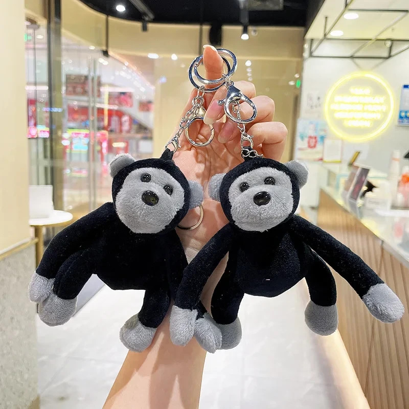 11cm Cute Gorilla Plush Keychain Soft Stuffed Animal Keyring Bag Pendant Charm G gallery