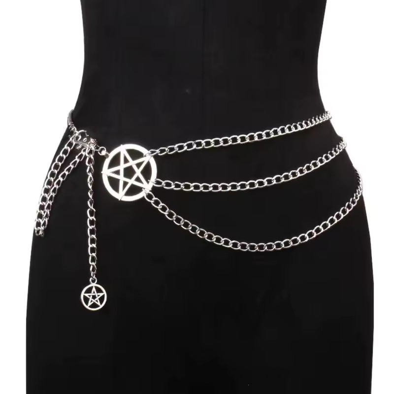 Vintage Alloy Waist Chain Belt Women Fashion Adjustable Accessory
