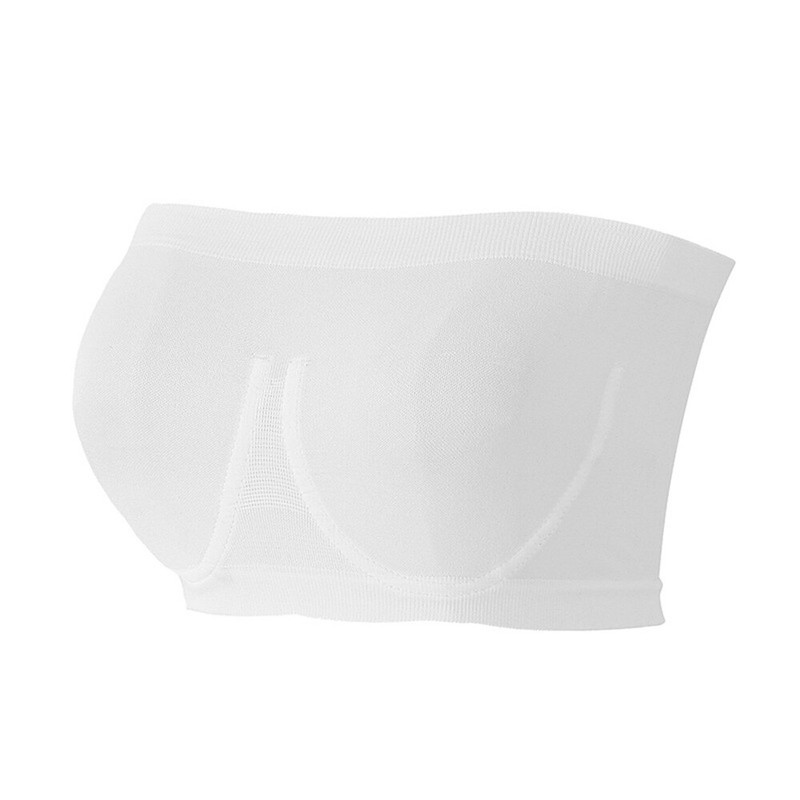 Women Tube Top Bra Seamless Bandeau Strapless Bralette Stretch Sports Crop Tops