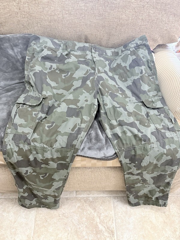 Ocean Coast Big & Tall Camo Ripstop Cargo Pants 50 Waist Stretch Pockets gallery
