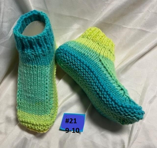 ~ #21 Hand Knitted Unisex Dorm Boots Foot Wear / Men Women Teens /Washable