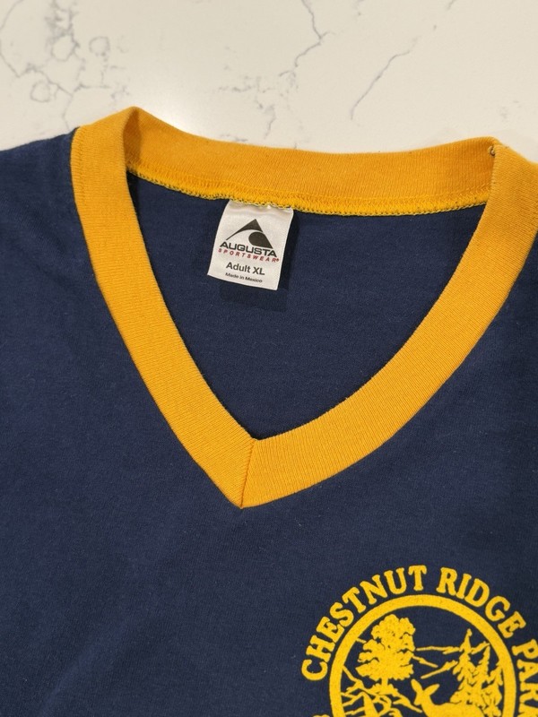 Vintage Chestnut Ridge Park Campground Ringer Jersey Men’s XL gallery