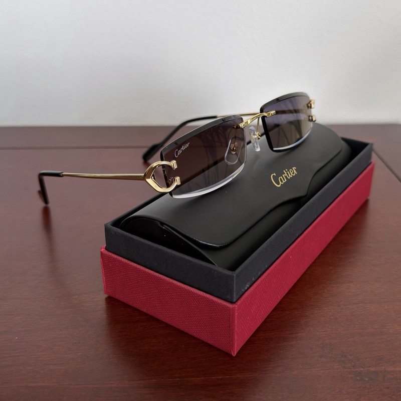 Cartier Sunglasses Signature C CT0465S 001 – (Gold Metal Frame – Gray Lenses)