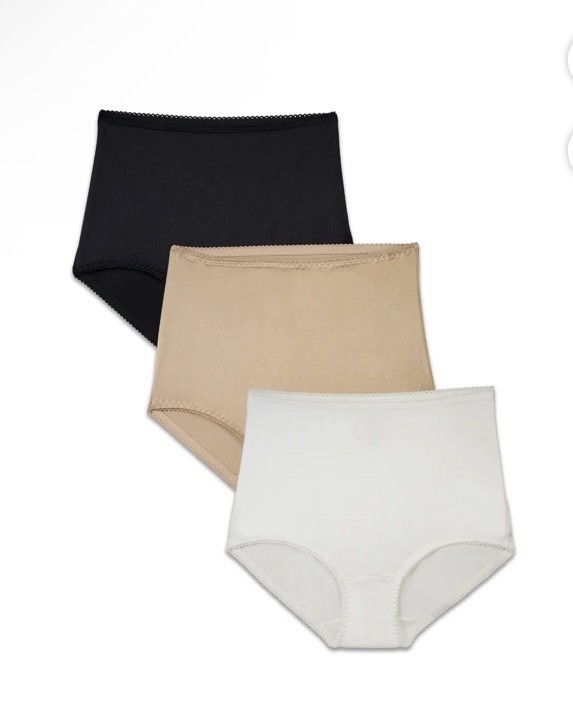 VANITY FAIR Women Size 3XL 3-Pair Undershapers Hi Cut Underwear Panties