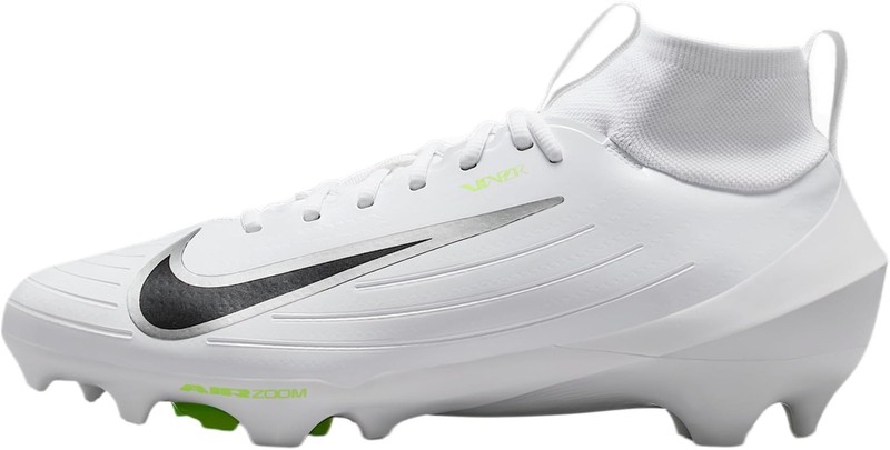 Nike Vapor Pro 1 Football Cleats (White/Volt Ice/Metallic Silver) Size 10 – Whit