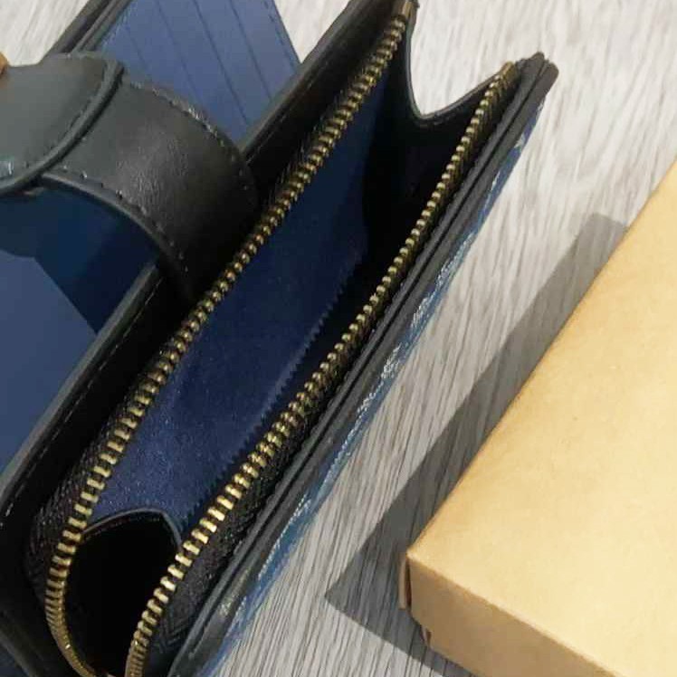 COACH Tabby Medium Wallet Signature Denim CA196 outlet New With Box gallery