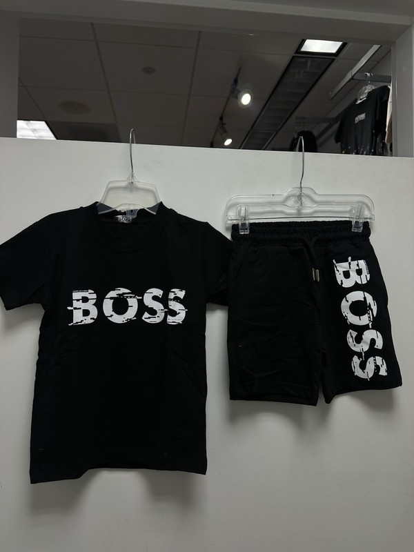 Boss Full Outfit Short Set For Kids Size From 2-3t To 12-13t gallery