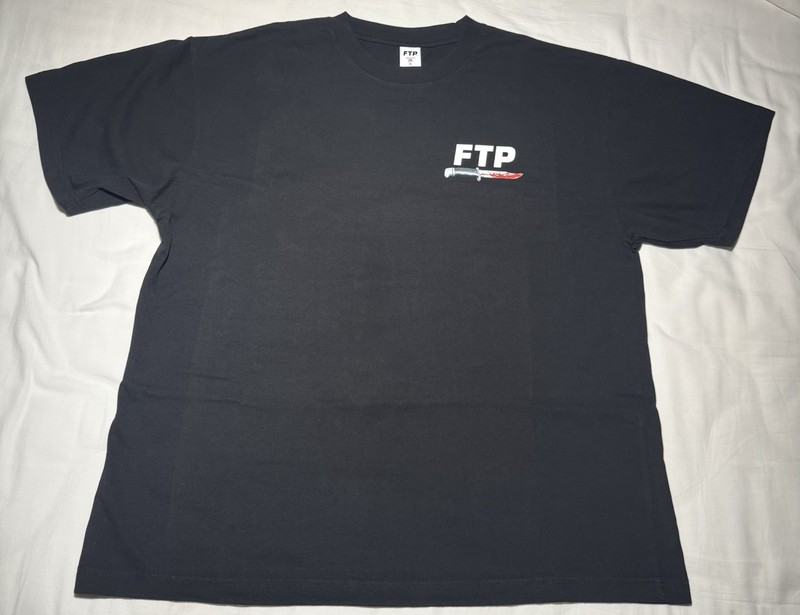 FTP FUCKTHEPOPULATION Scream Ghostface Knife Logo Tee Shirt Black Size XL
