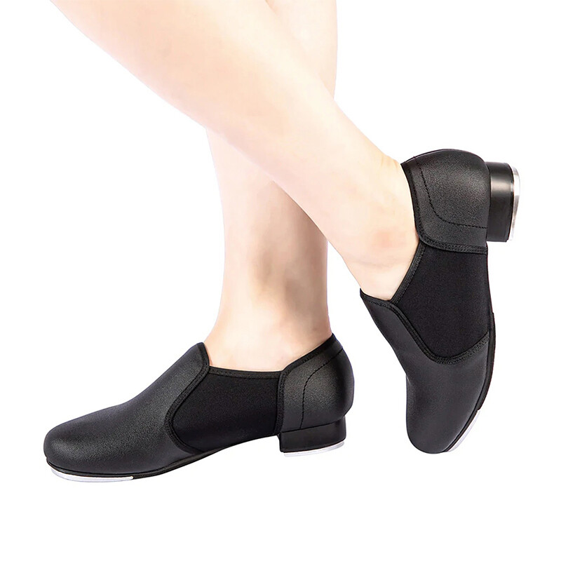 Linodes Unisex PU Leather Slip On Tap Shoe Dance Shoes for Women and Men's Dance gallery