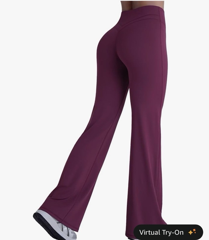 Sunzel Hidden Butt Lift Flare Yoga Crossover High Waist Workout Flared Leggings