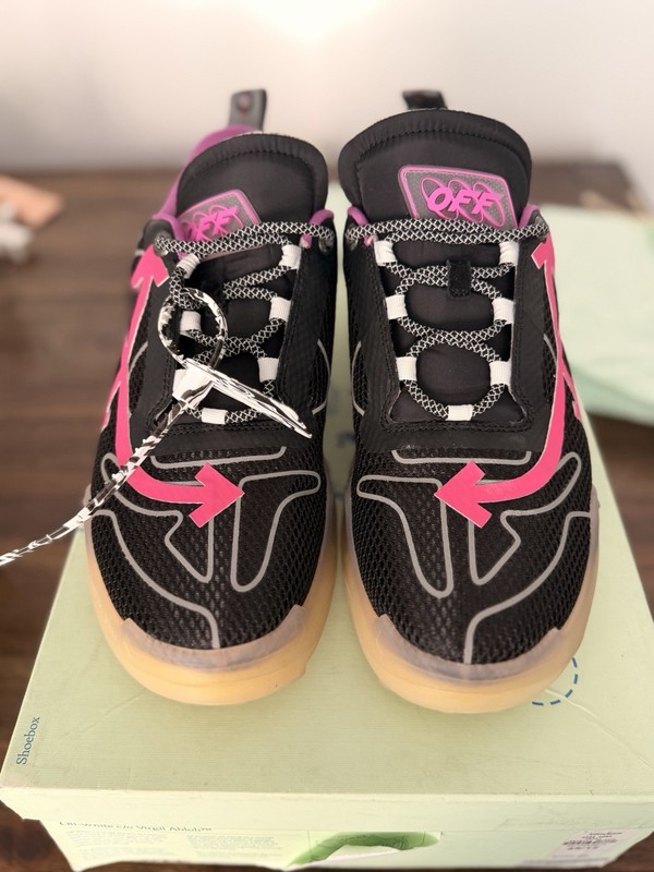 Off-White ODSY-1000 Black Grey Fuchsia Pink Size 45 EU Men US 12