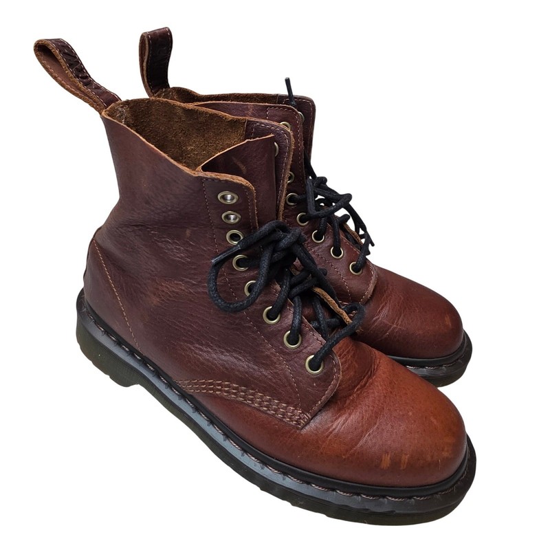 Dr. Martens 1460 Pascal Ambassador Brown Leather 8-Eye Lace Up Boots A2