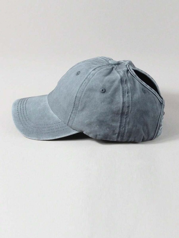 Distressed Baseball Cap Ponytail Unstructured Dad Hat Washed Y2K Anti-UV gallery
