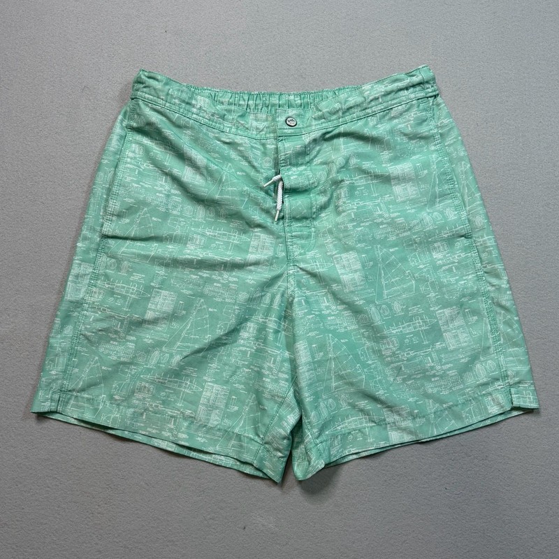 Southern Tide Swim Trunks Men’s Medium Green 8” Inseam Lined Swim Short
