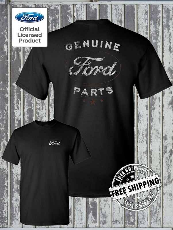 Ford Genuine Parts Retro / Vintage Logo T-Shirt -Mustang F-150 Official Licensed