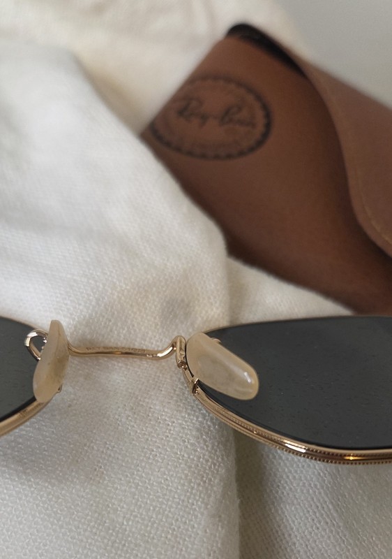 Ray-Ban Hexagonal Flat Sunglasses RB3548N - Gold Metal Frame With Green Lens gallery
