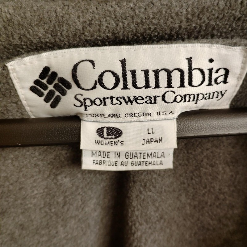 Columbia Women's L Red Gray Colorblock Jacket Full Zip Inner Pockets Lined Snap gallery