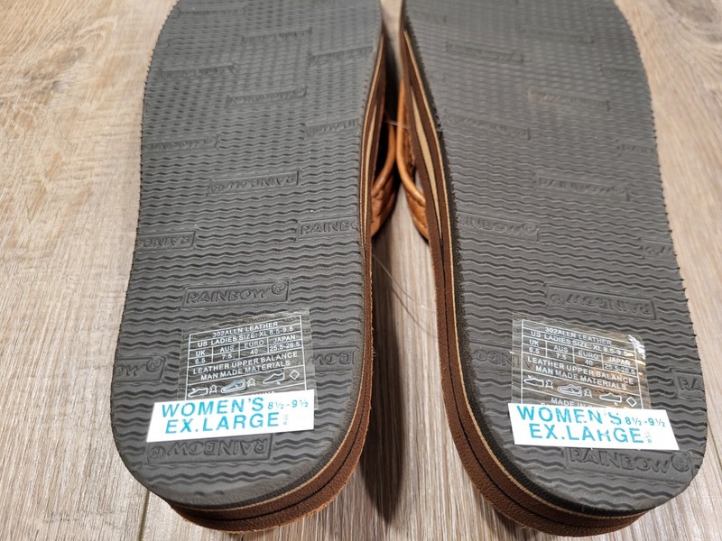 RAINBOW Thong Sandals Double Layer Redwood Womens XL 8.5-9.5 302ALLN Leather $74 gallery