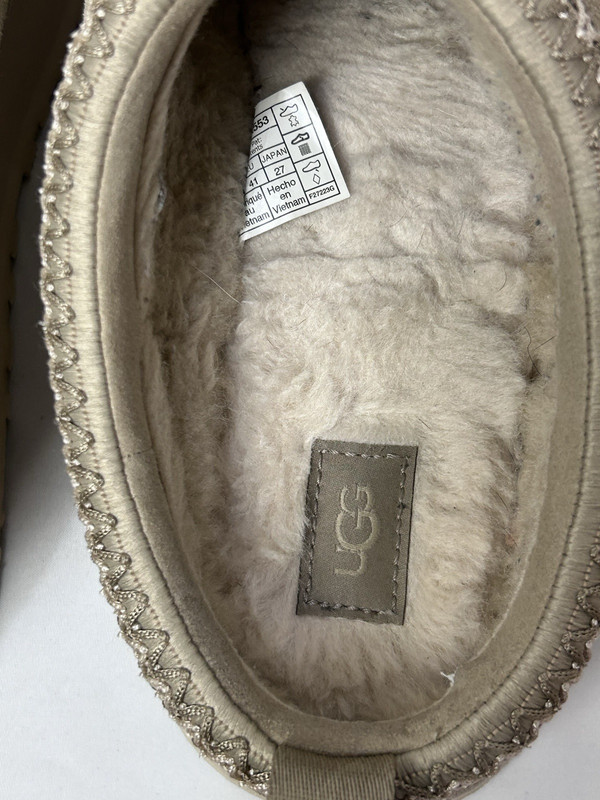 Women's Shoes UGG TAZZ Platform Suede Slippers 1122553 SAND Size US 10 gallery