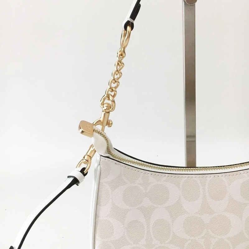 NEW COACH Teri 2Way Shoulder Bag Signature Coated Canvas White outlet CA548 gallery