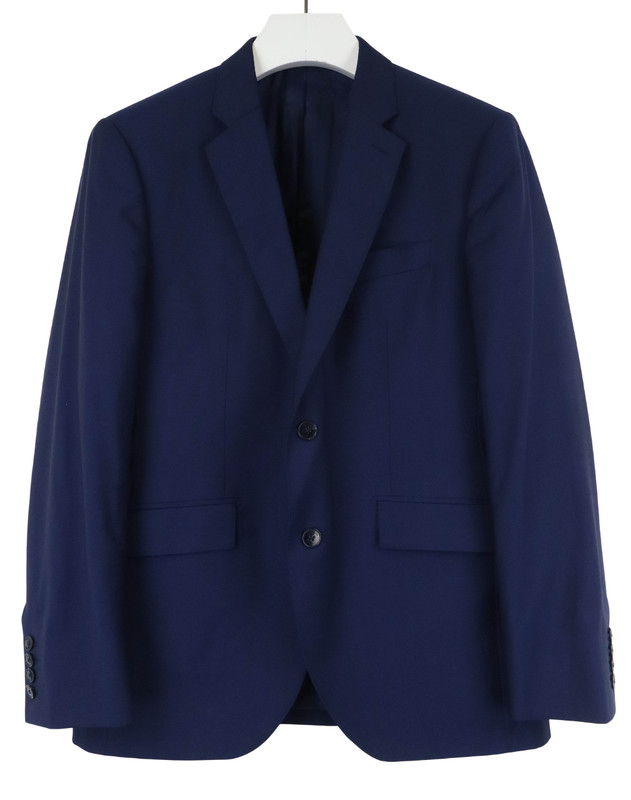 Hackett Lightweight Wool Blazer Mens Eu 52R Single Breasted Blue Lined