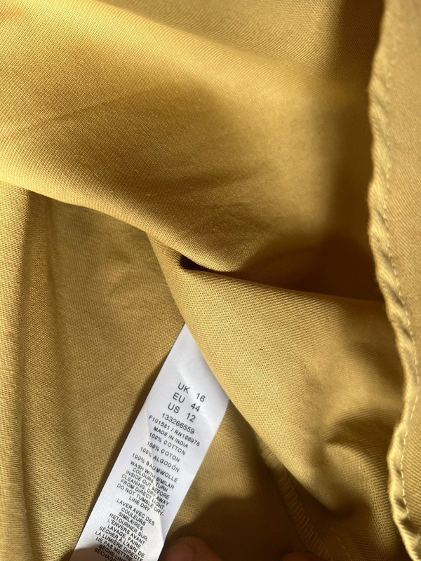 ASOS DESIGN Plunge Twill Mini Dress With Tie Detail in Stone NWOT Size US 12 gallery