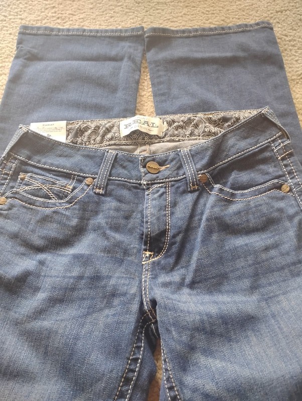 Women's Ariat Real Denim Mid Rise Pacific Boot Cut Jeans Size 31R New W Tags gallery
