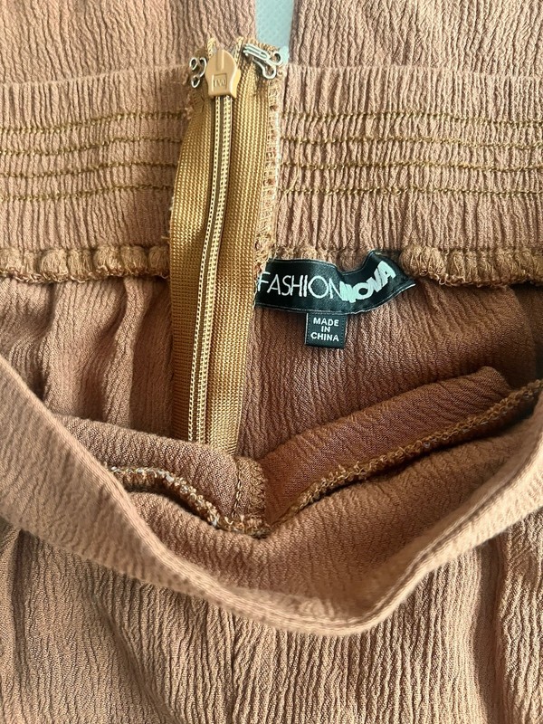 Fashinova Women’s Pant Size L Orange Color 100% Polister Wide Leg gallery