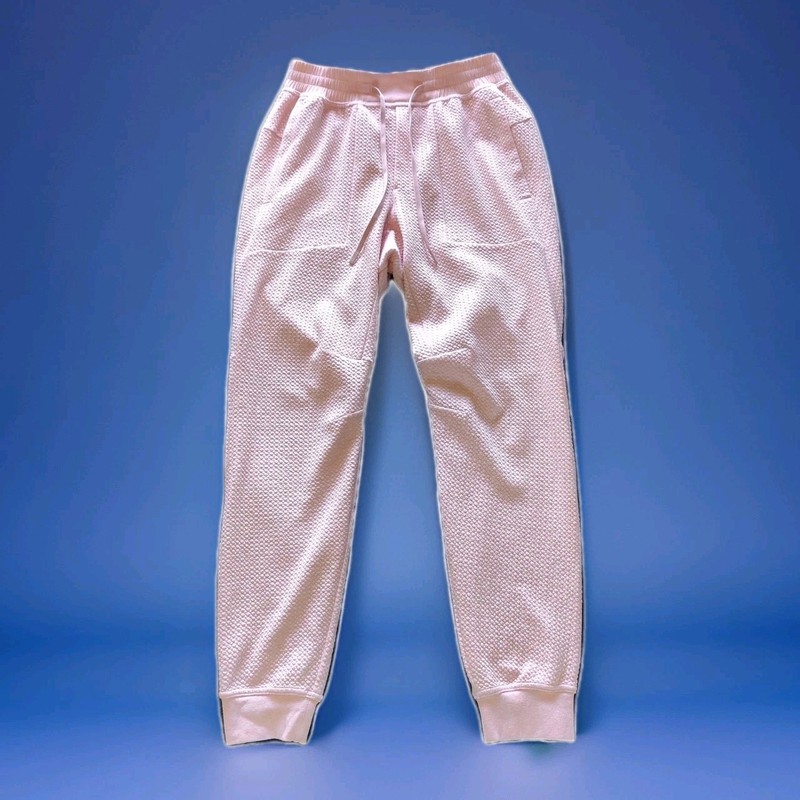 Lululemon Athletica Men’s At Ease Joggers Heathered Pink Mist/White 30″