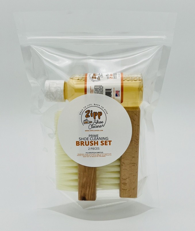 ZIPP Prime Shoe Cleaning Brush Set- 2 Pieces with FREE 2 fl. oz. Shoe Cleaner gallery