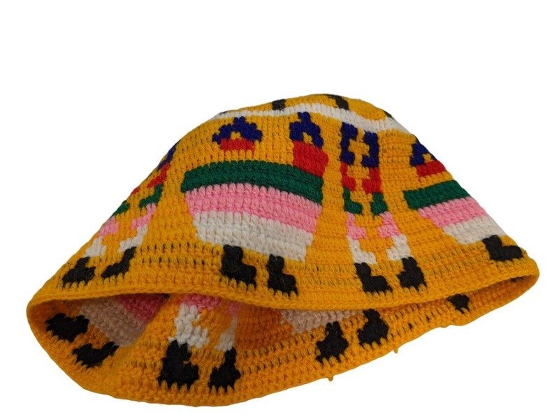Moroccan Muslim Hat Kufi Wool Handmade Prayer Skull Cap Amazigh Motifs gallery